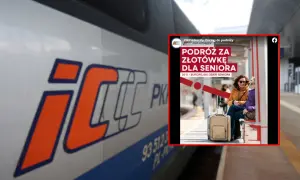 PKP Intercity oferuje podróż za złotówkę dla seniora. Dwie kobiety z walizką czekają na pociąg.