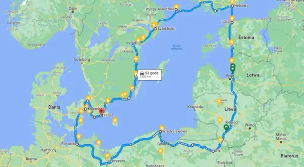 Ile km przez Bałtyk do Szwecji? Zaskakujące odległości i trasy